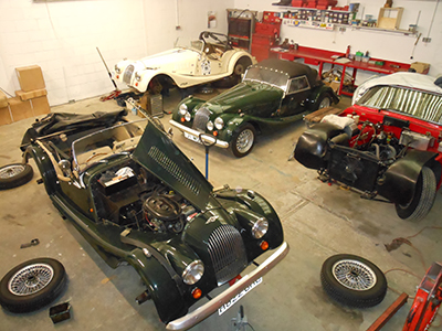 Morgans in Track and Classic workshop